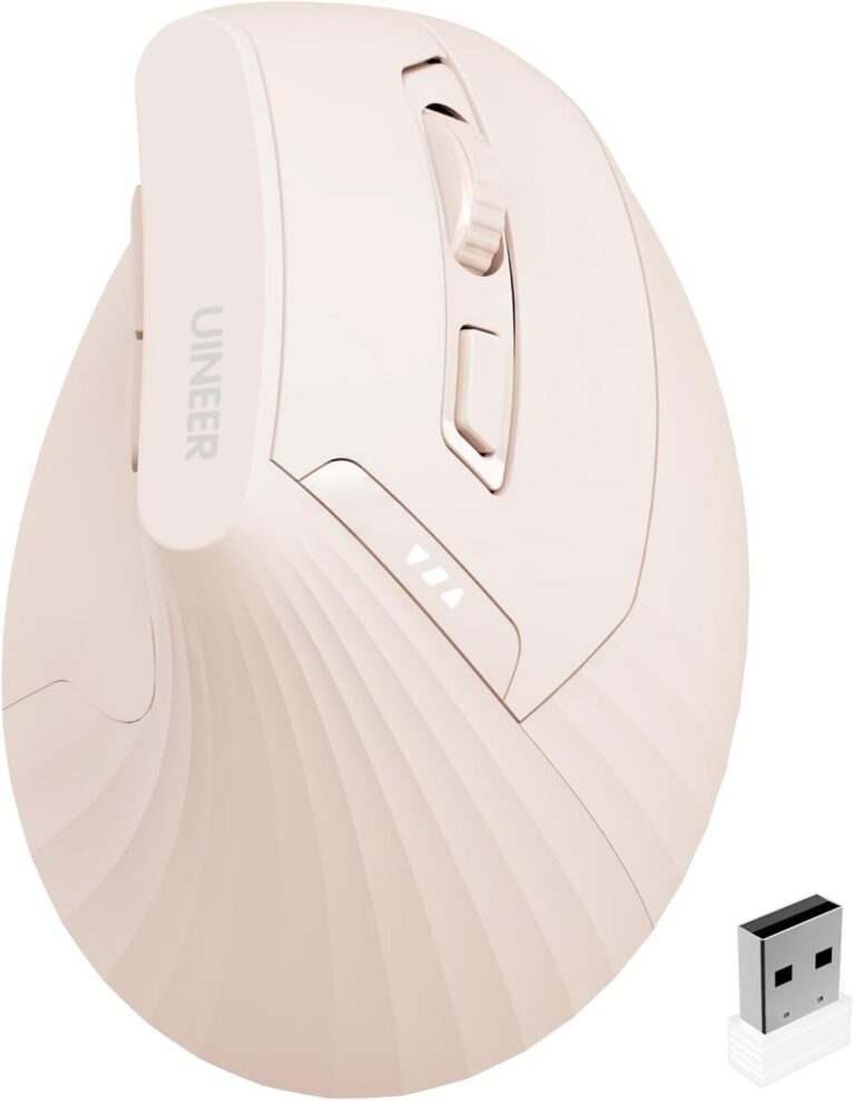 Uineer Pink Ergonomic Wireless Mouse - best ergonomic vertical mouse for home office