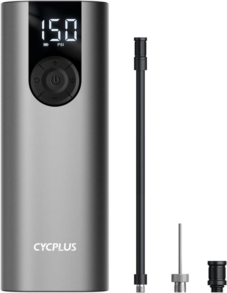 CYCPLUS Luftpumpe Max 150PSI Elektrischer - Akku-Luftpumpe Fahrrad Auto