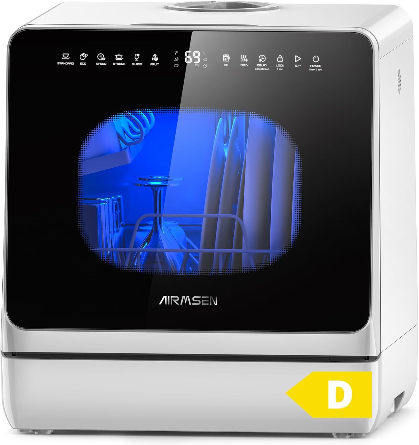 AIRMSEN Mini Tabletop Dishwasher