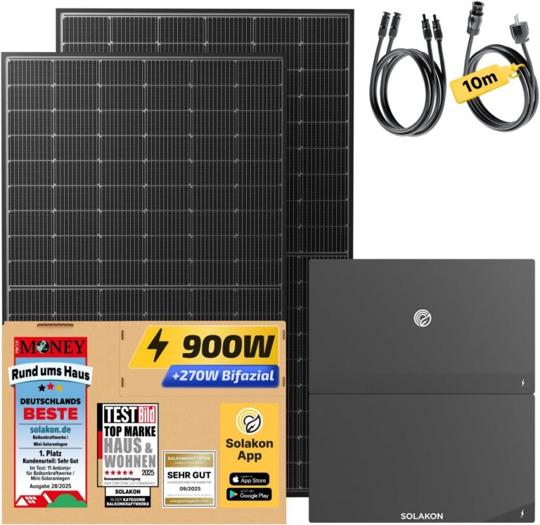 Solakon 900W Balkonkraftwerk - balkonkraftwerk mit speicher