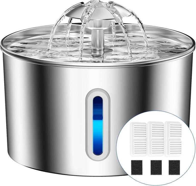 BalimoPet Stainless Steel Cat Water Fountain - meilleure fontaine à eau pour chat