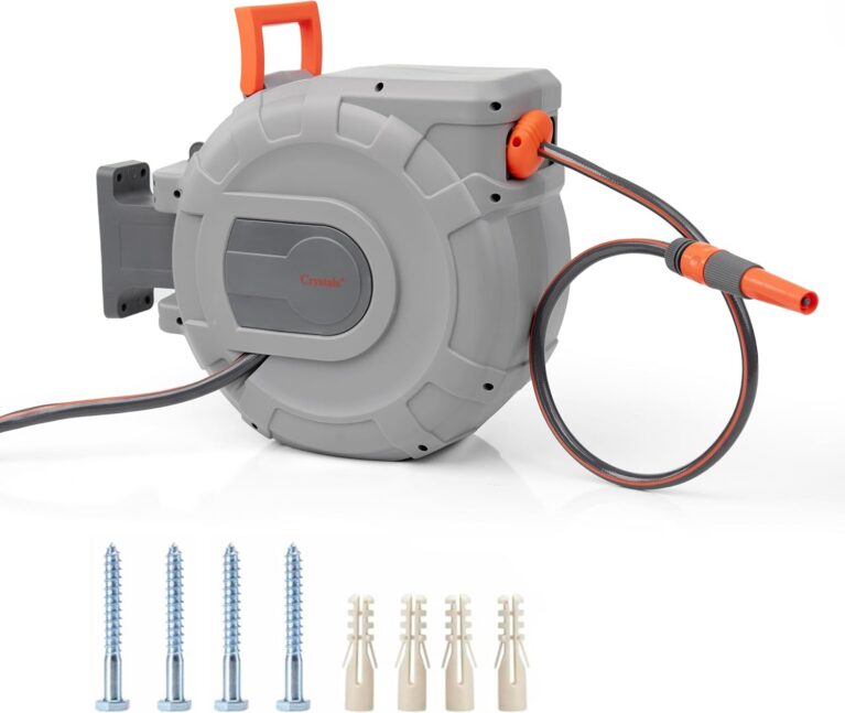 Crystals Hose Reel – Wall - best retractable garden hose reel UK