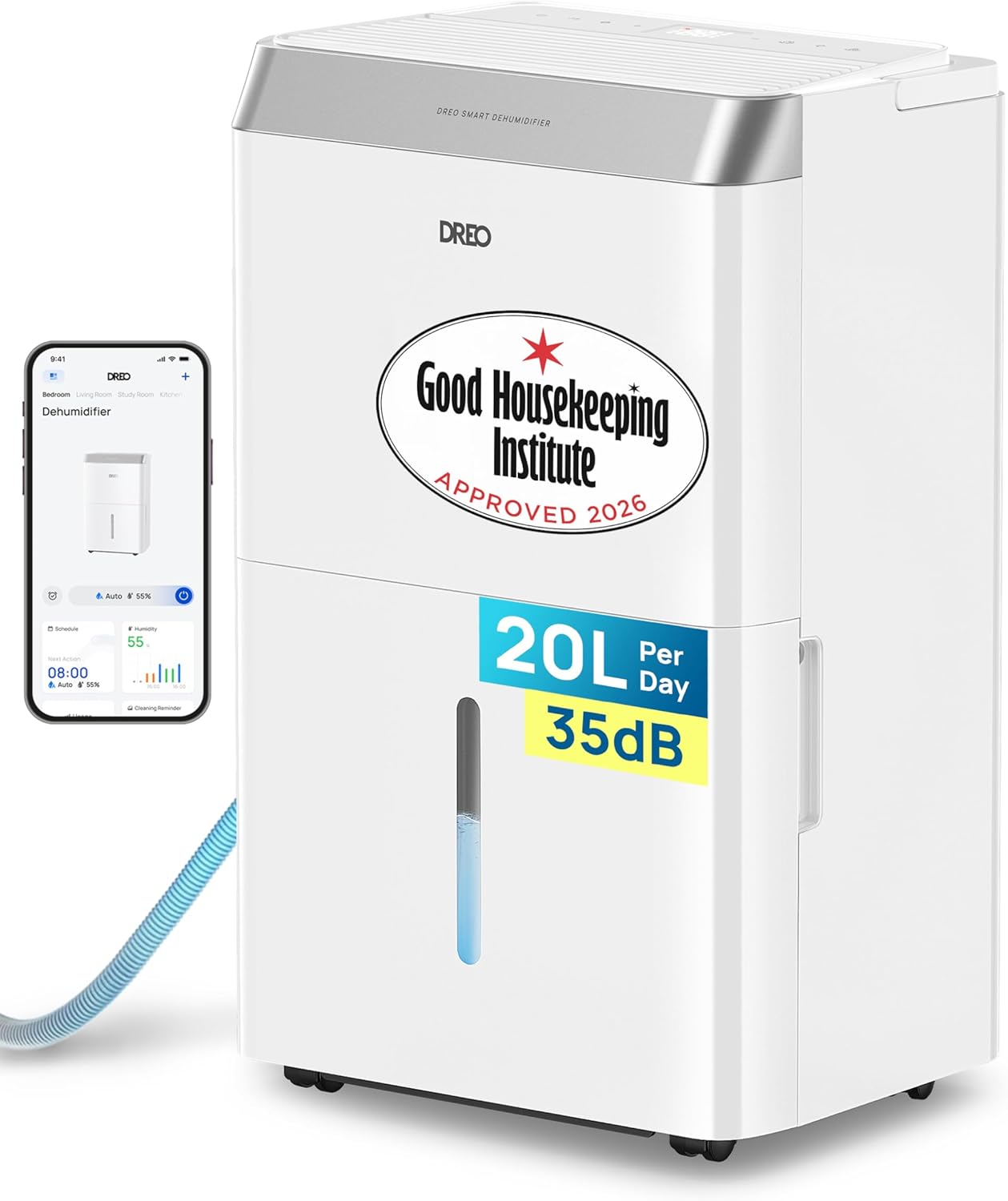 Dreo 20L/day Smart Dehumidifier Low