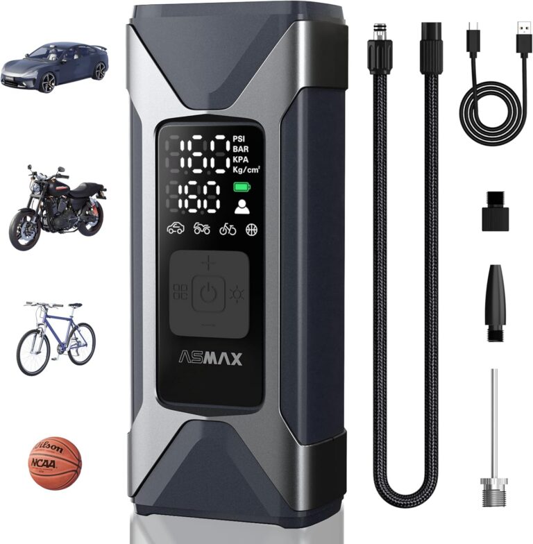 ASMAX Electric Air Pump 7500 - Akku-Luftpumpe Fahrrad Auto