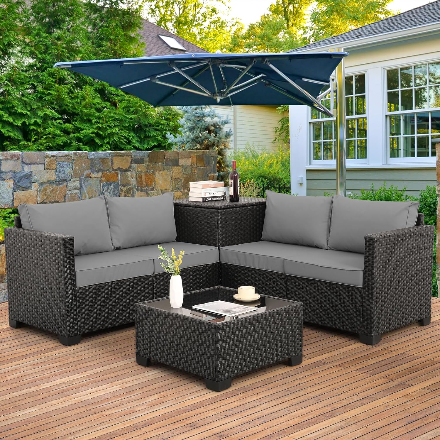 WAROOM Patio Furniture Set 4