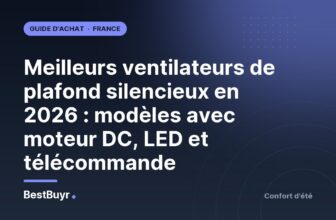 Meilleurs ventilateurs de plafond silencieux en 2026 : modèles avec moteur DC, LED et télécommande
