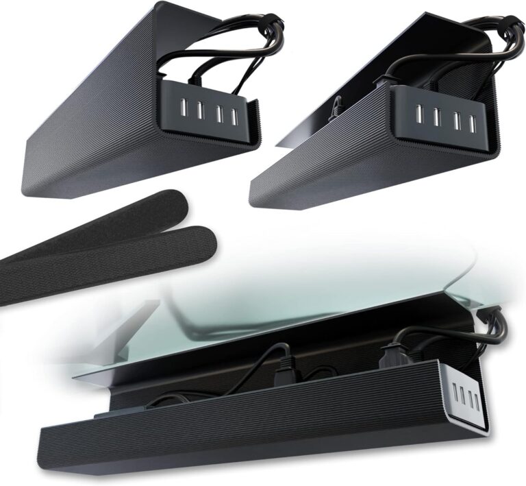 Scandinavian Hub No-Screw Under Desk Cable - cable management tips