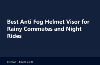 Anti fog helmet visor with a Pinlock insert on a rainy night commute with a pothole ahead