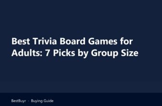 Best trivia board games for adults laid out on a coffee table during a game night with friends